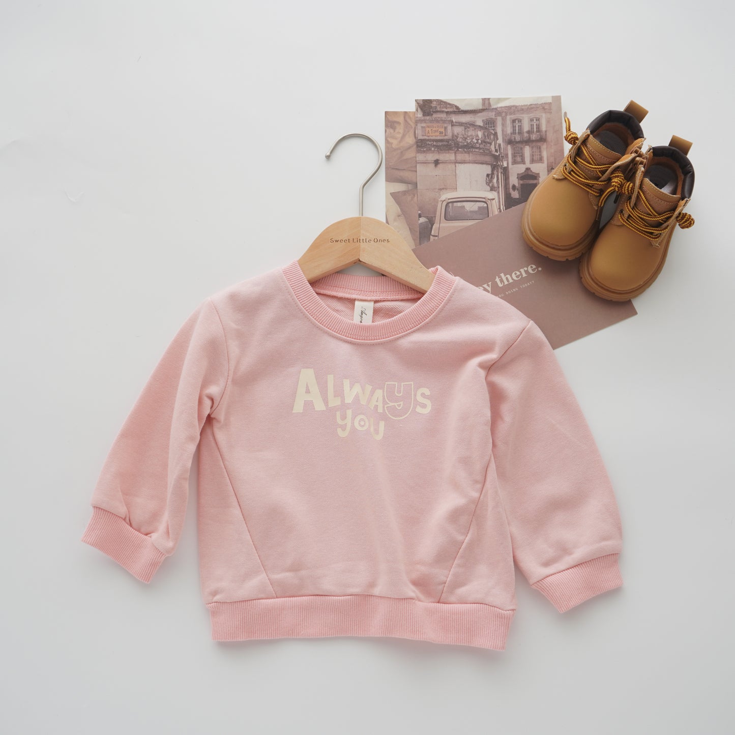 Always You Sweater (White Size 80, 110&120, Pink Size 90, 110&120)