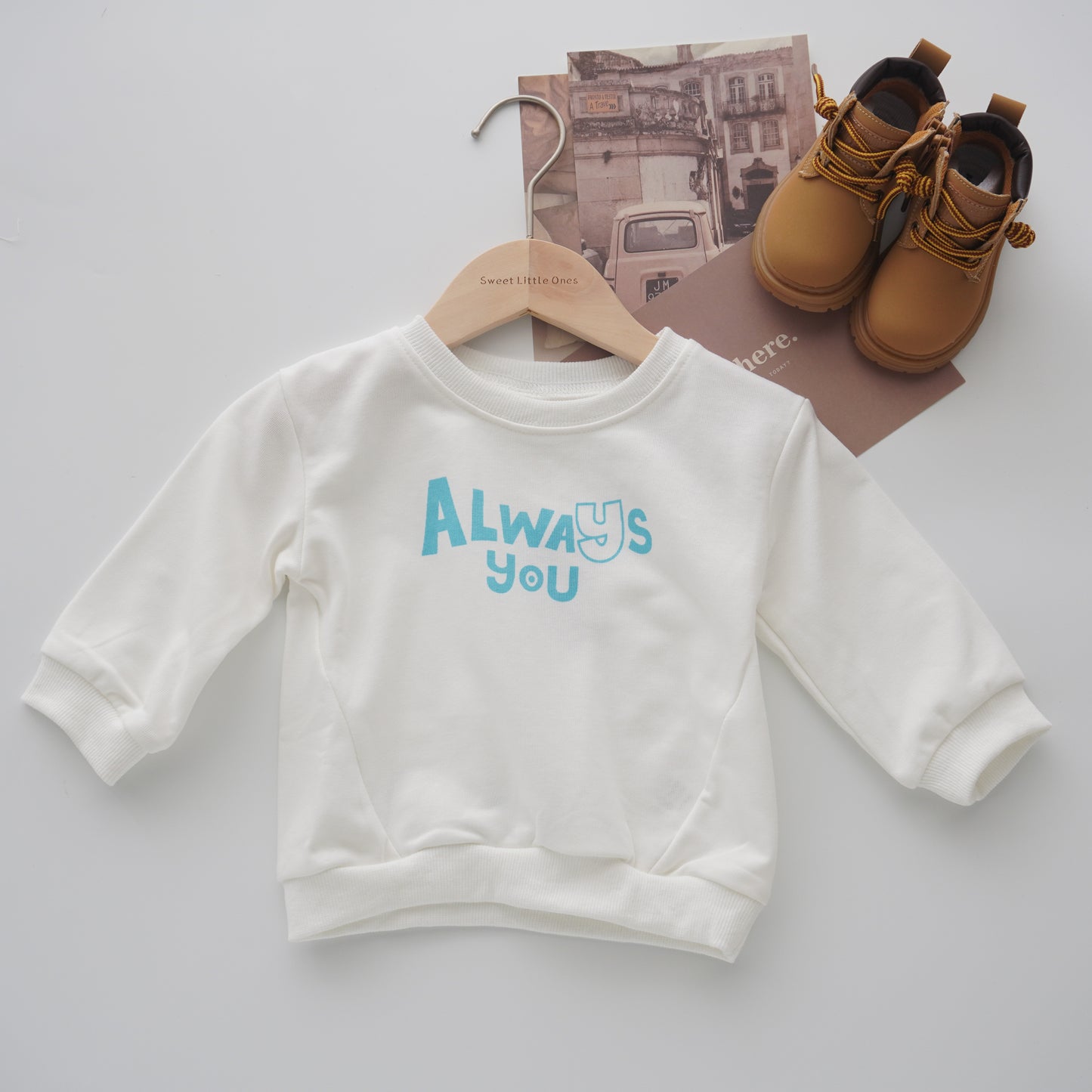 Always You Sweater (White Size 80, 110&120, Pink Size 90, 110&120)