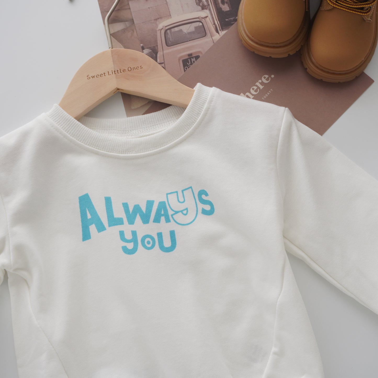 Always You Sweater (White Size 80, 110&120, Pink Size 90, 110&120)