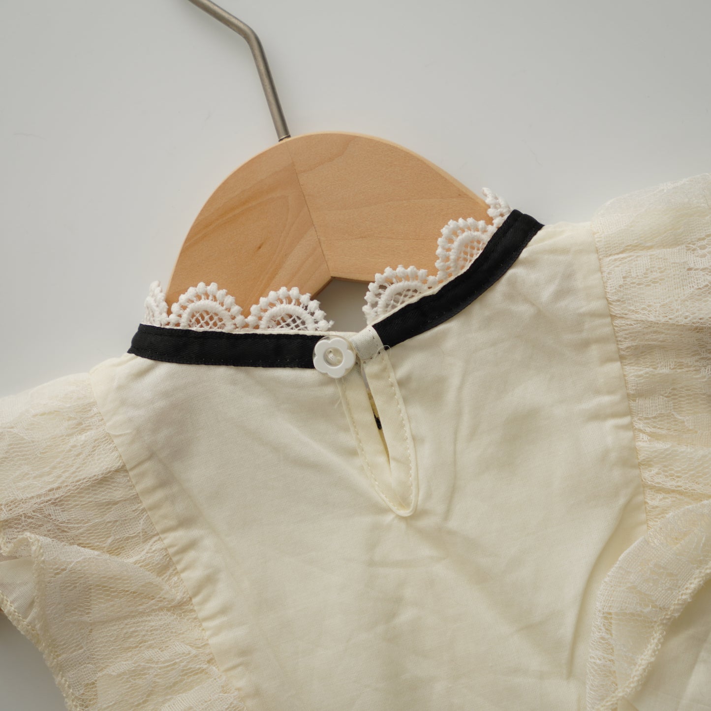 Classic Lace Buttoned Romper