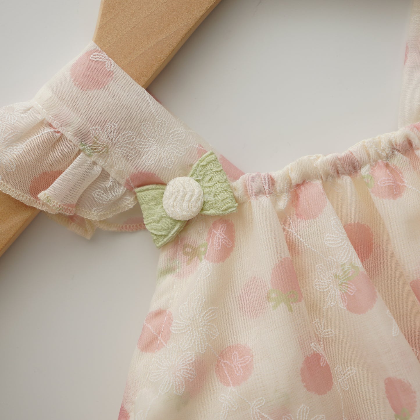 Ribbon & Flower Design Casual Romper