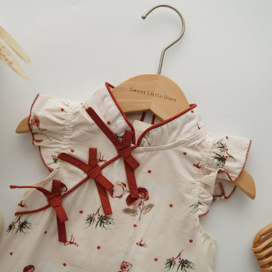 Ruffled Sleeves Modern Cheongsam