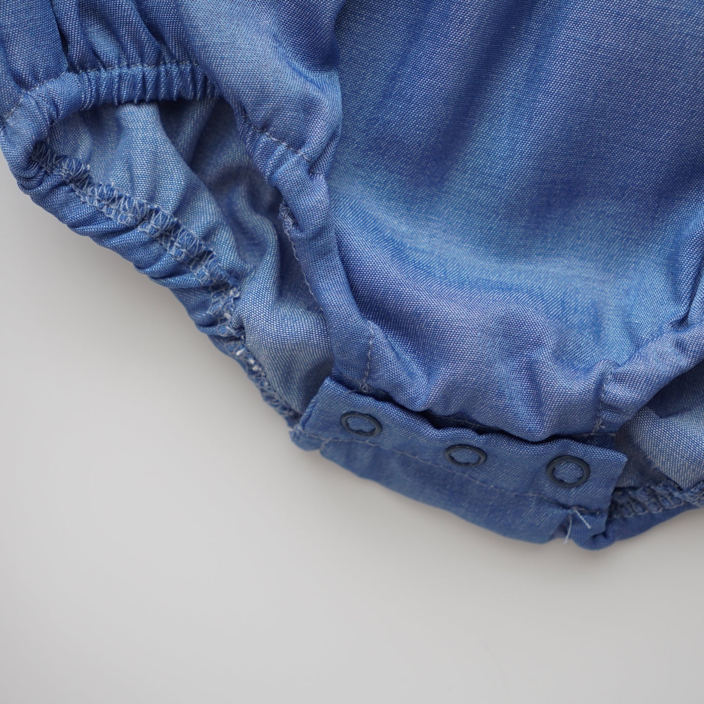 Baby Girl Denim Romper with Hairband