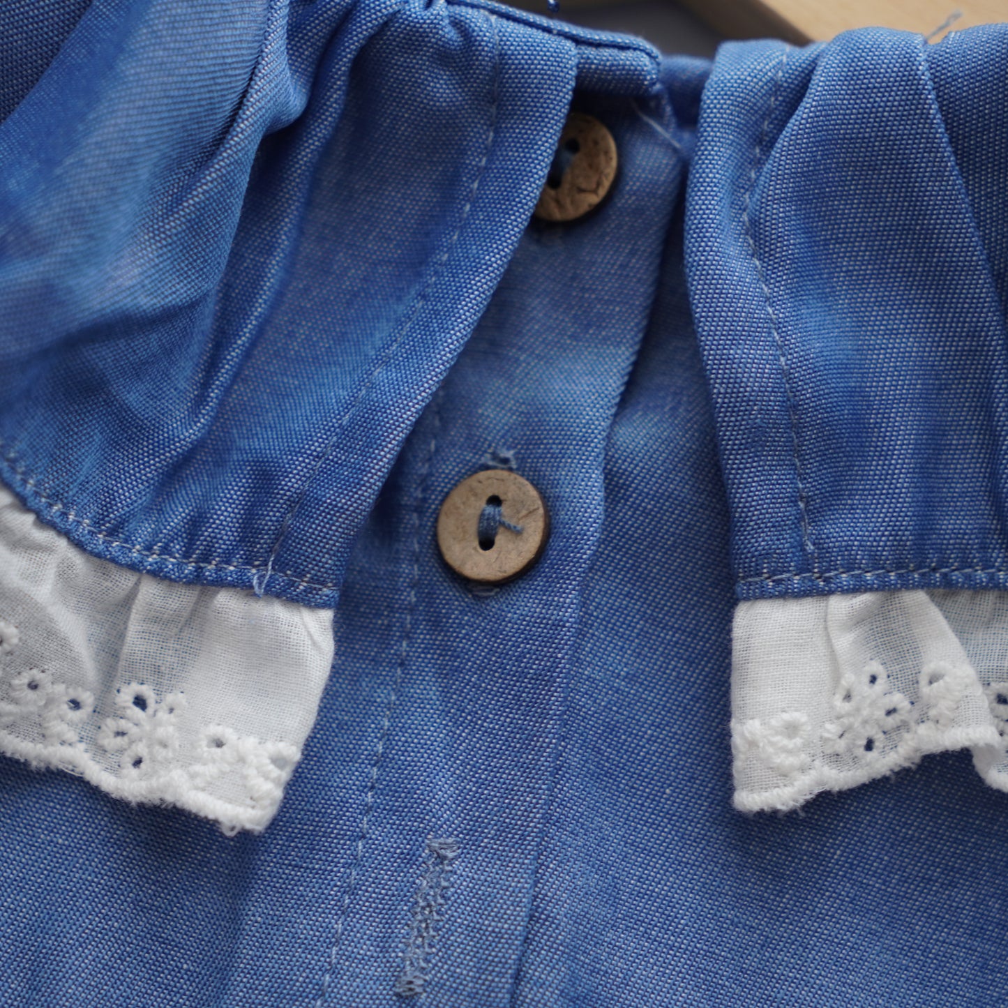 Baby Girl Denim Romper with Hairband