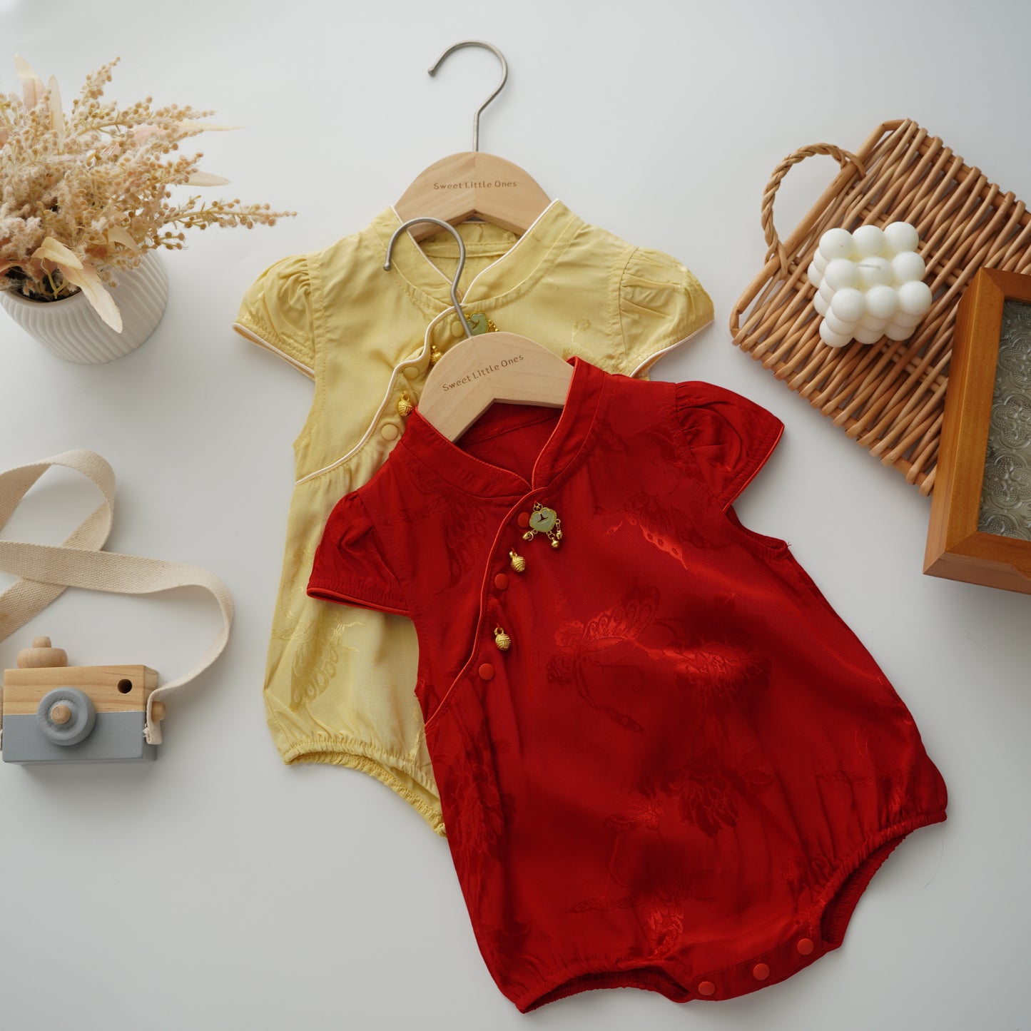 Classic Plain Silky Chinese Romper
