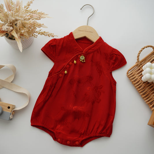 Classic Plain Silky Chinese Romper