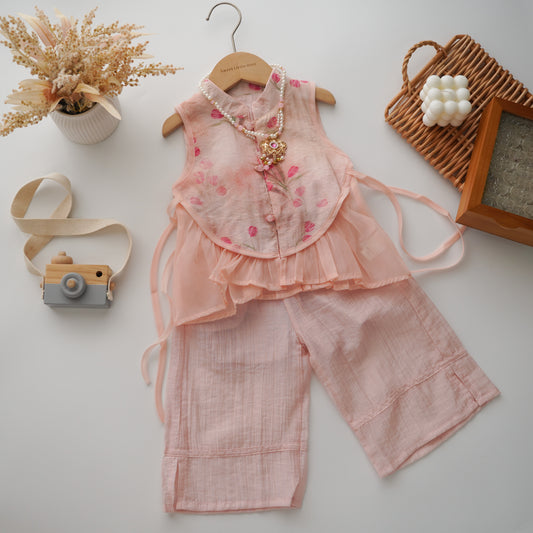 Pink Two Pieces Cheongsam