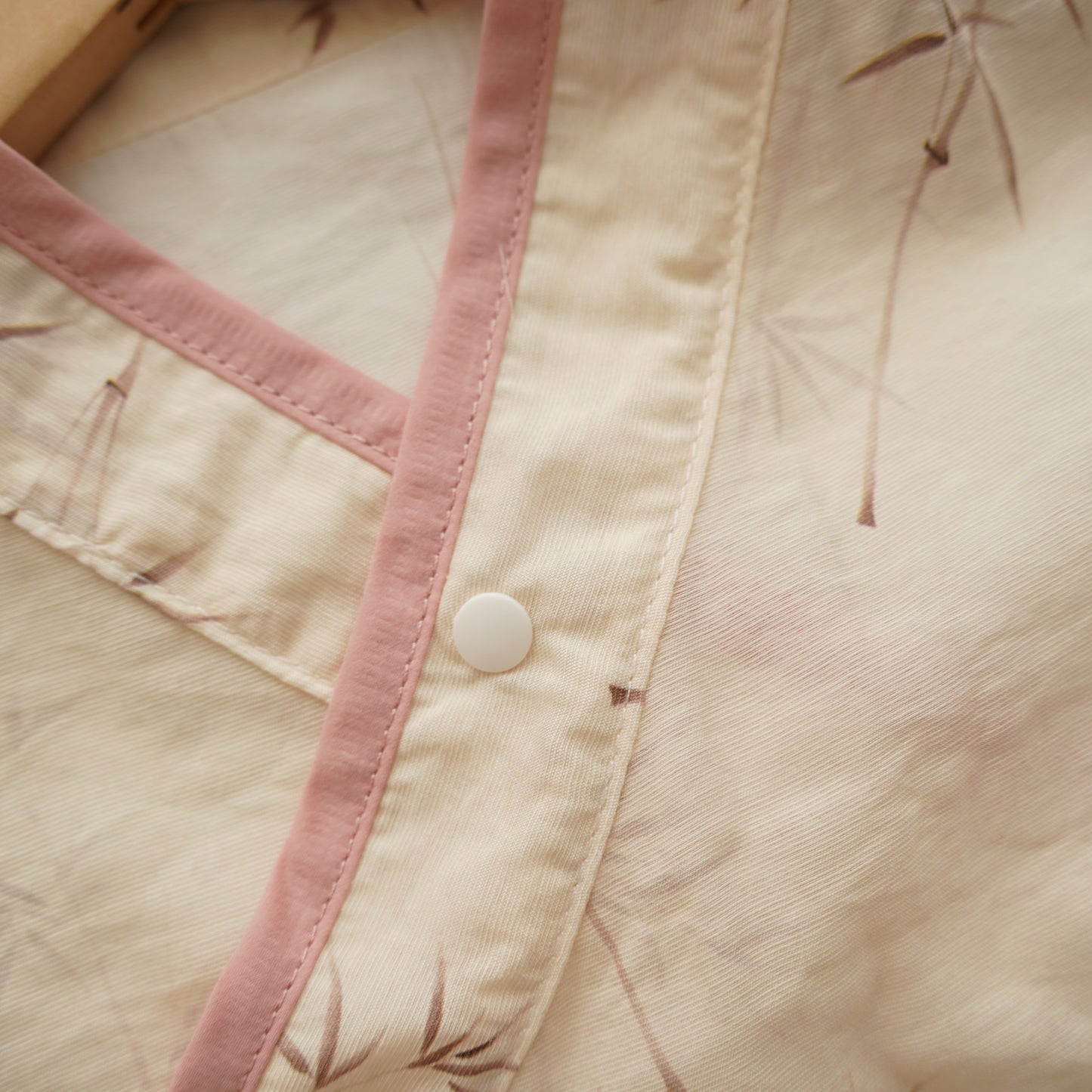 Ruffled Overlap Chinese Two Pieces Set