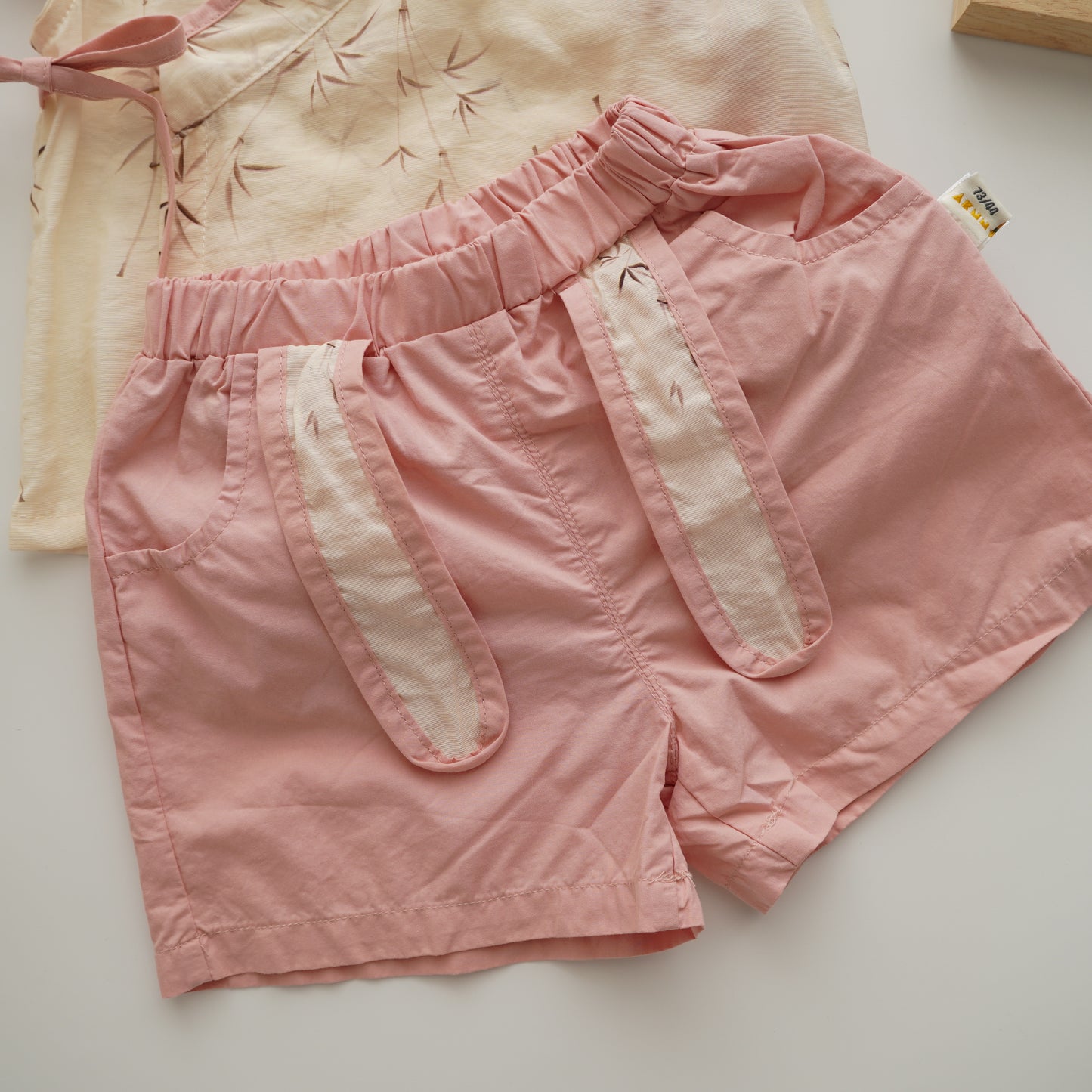 Ruffled Overlap Chinese Two Pieces Set