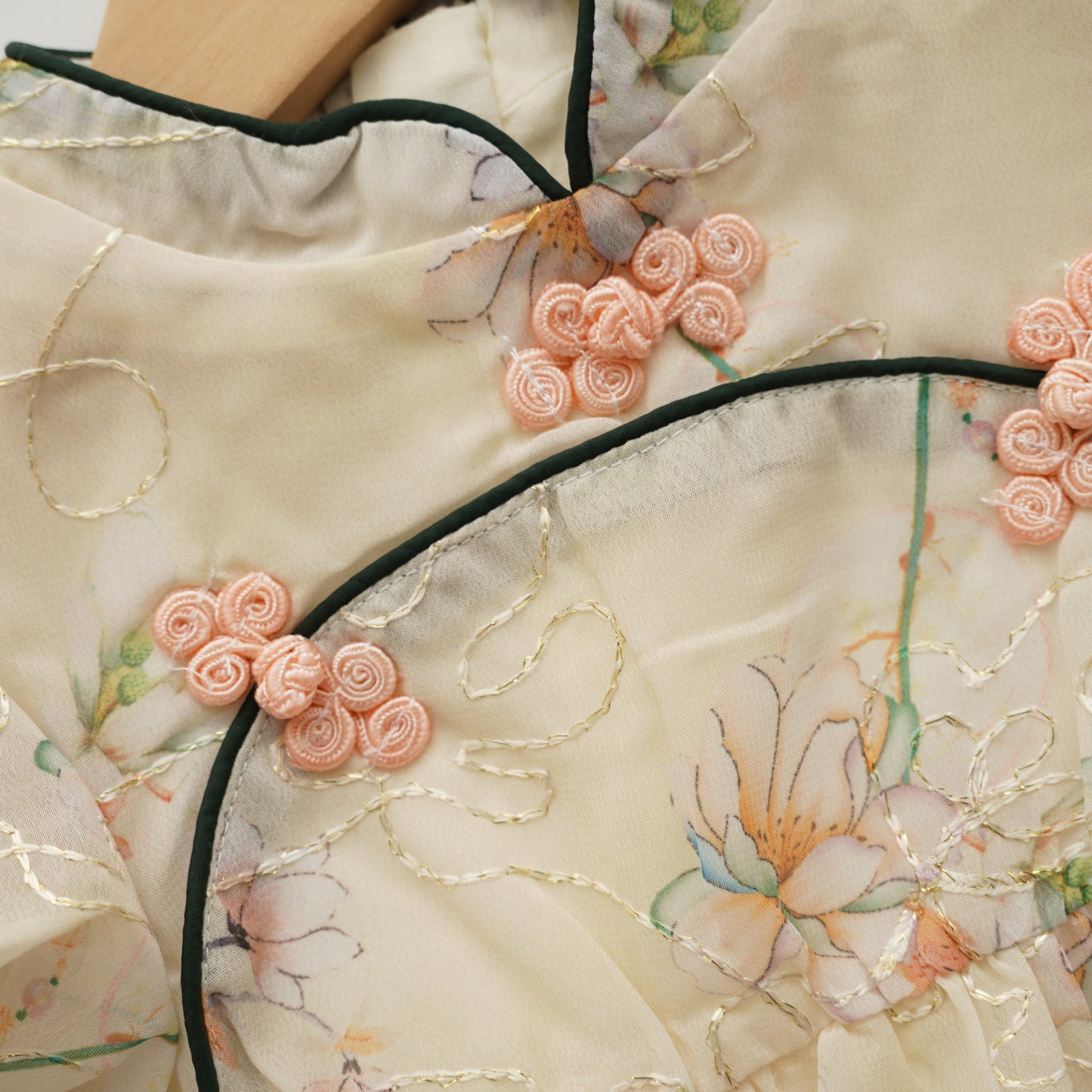 Flower Chinese Tie Knot Romper