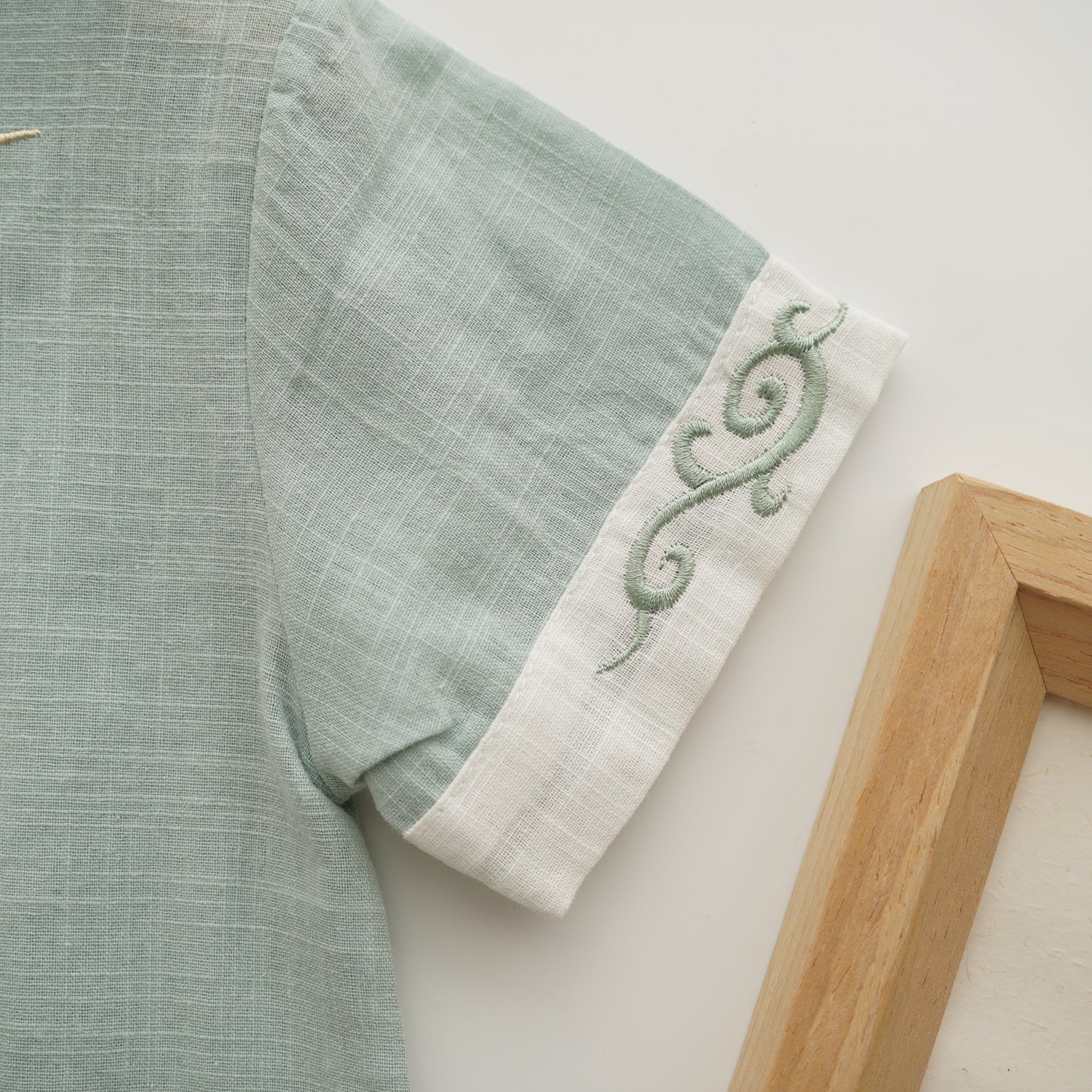 Minty Green Rabbit Chinese Romper