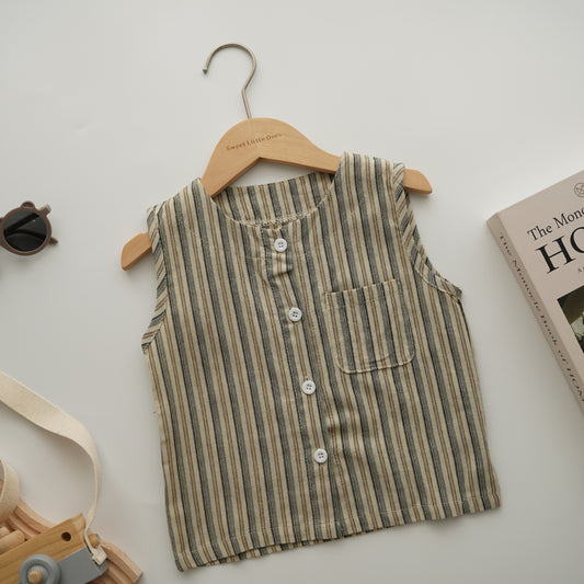 Buttoned Line Two Pieces Set