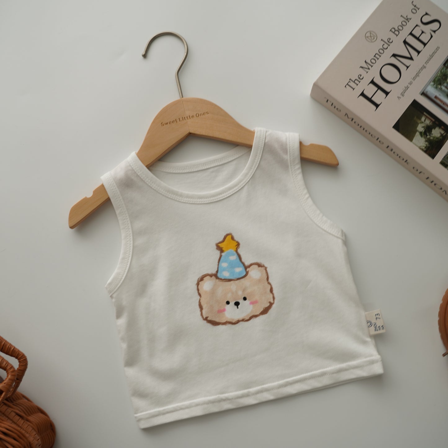 Birthday Bear Shirt with Checkered Pants Set
