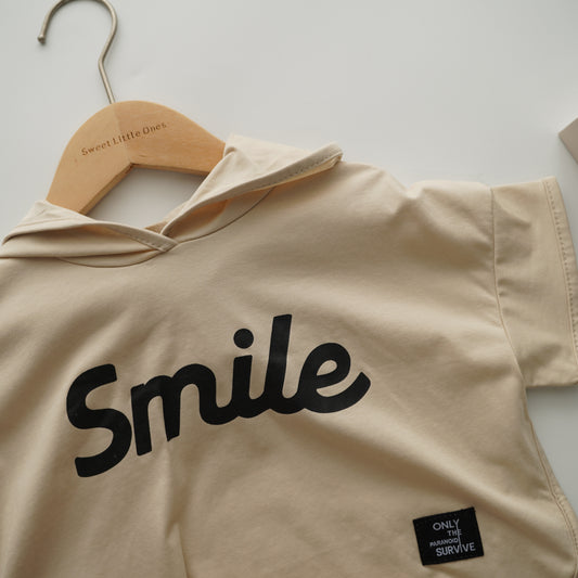 Smile Hoodie Casual Two Pieces Set