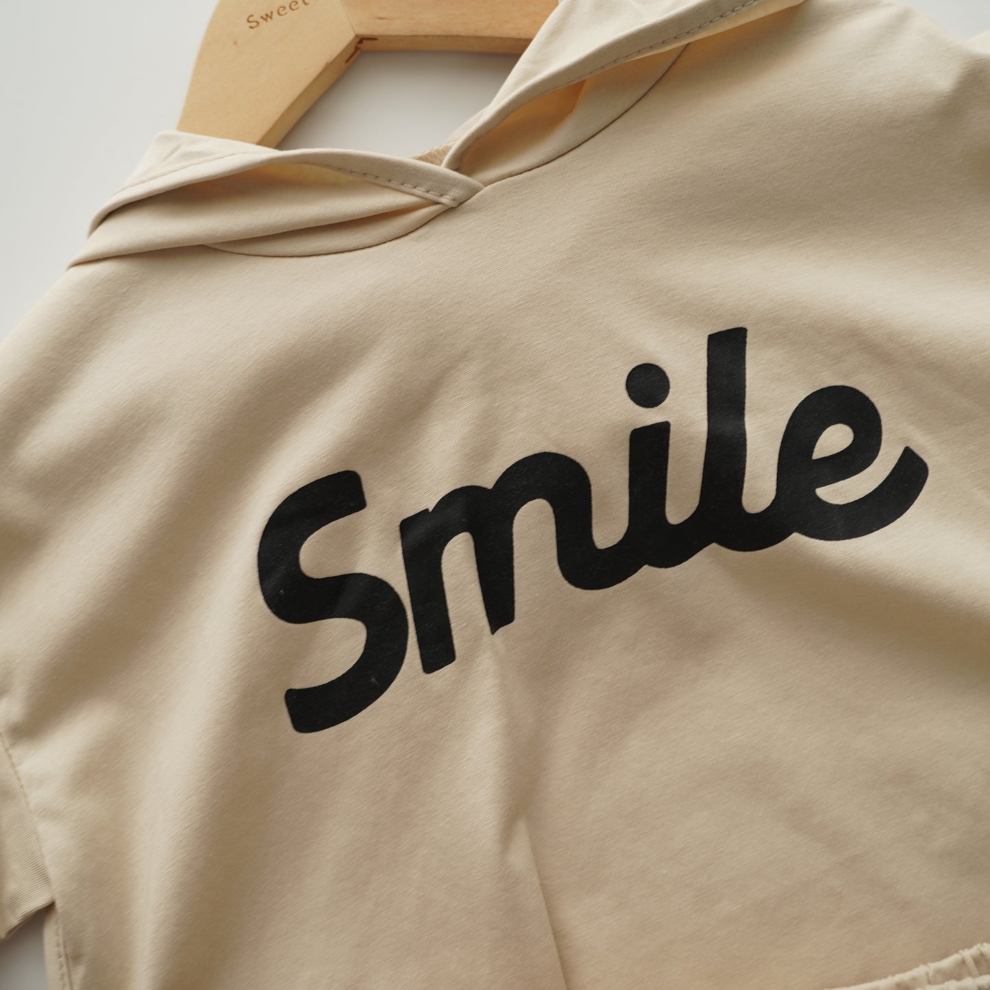 Smile Hoodie Casual Two Pieces Set