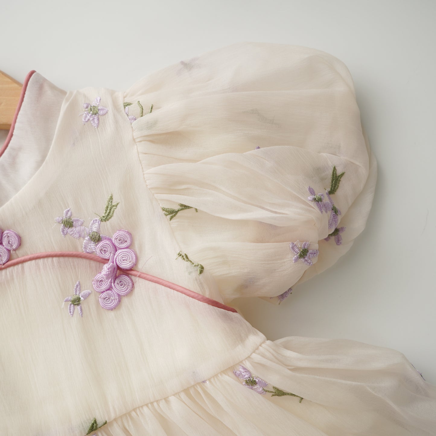Puff Sleeves Modern Cheongsam