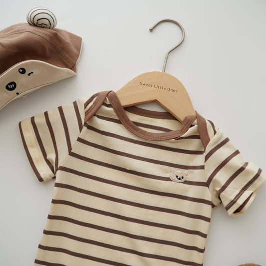Daily Line Bear Brown Romper