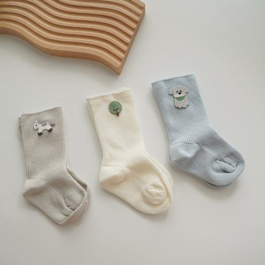 Casual Design Socks Set (3 Pairs Set)