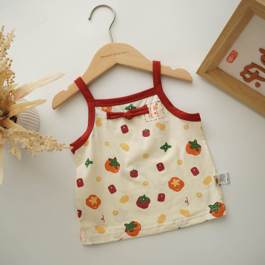 Tangerine Chinese Two Pieces Set