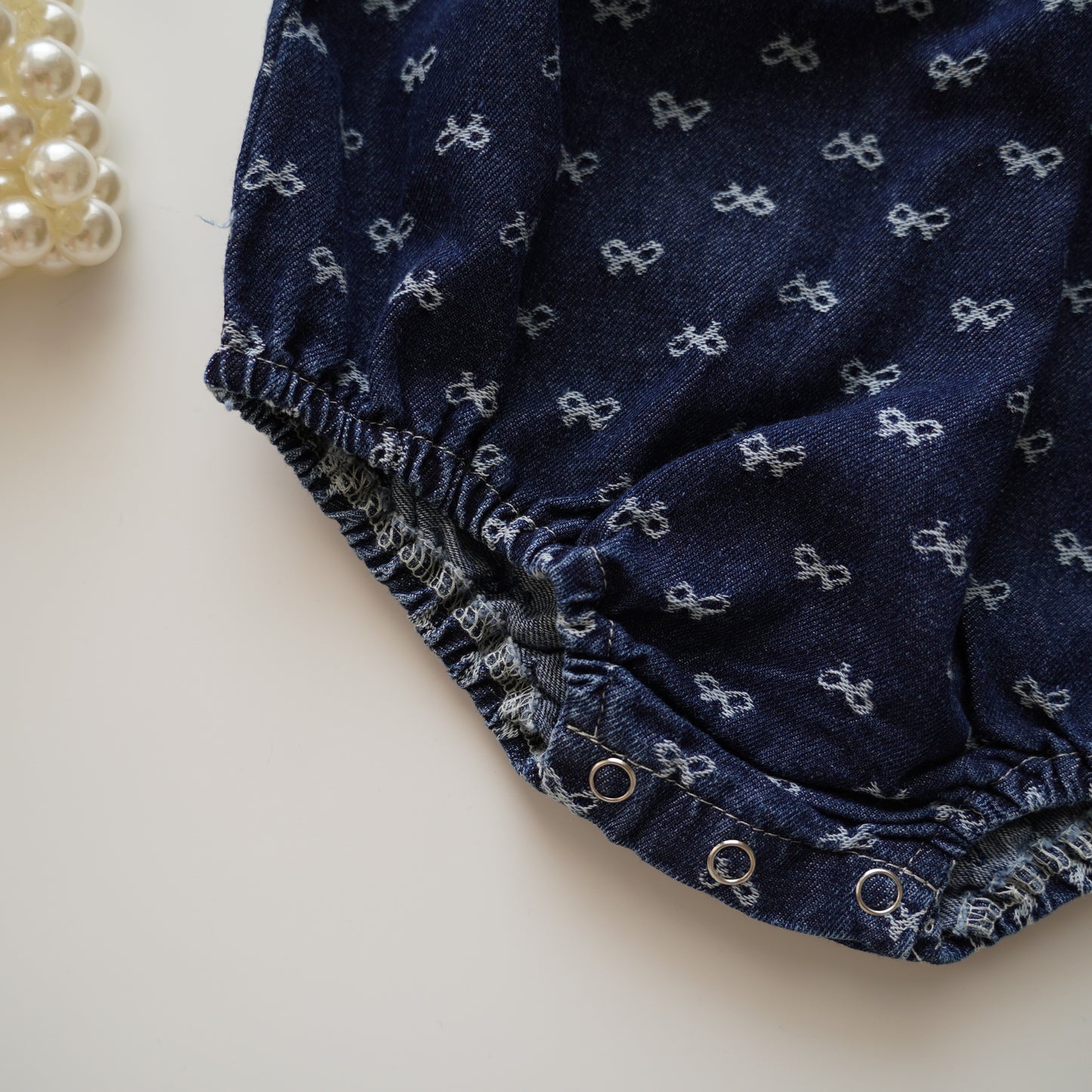 Denim Ruffled Romper