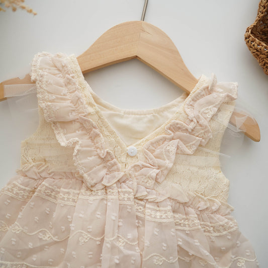 Lacey Vintage Mesh Romper