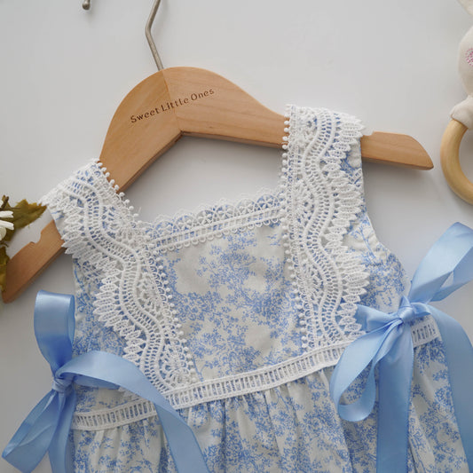 Baby Blue Painted Romper