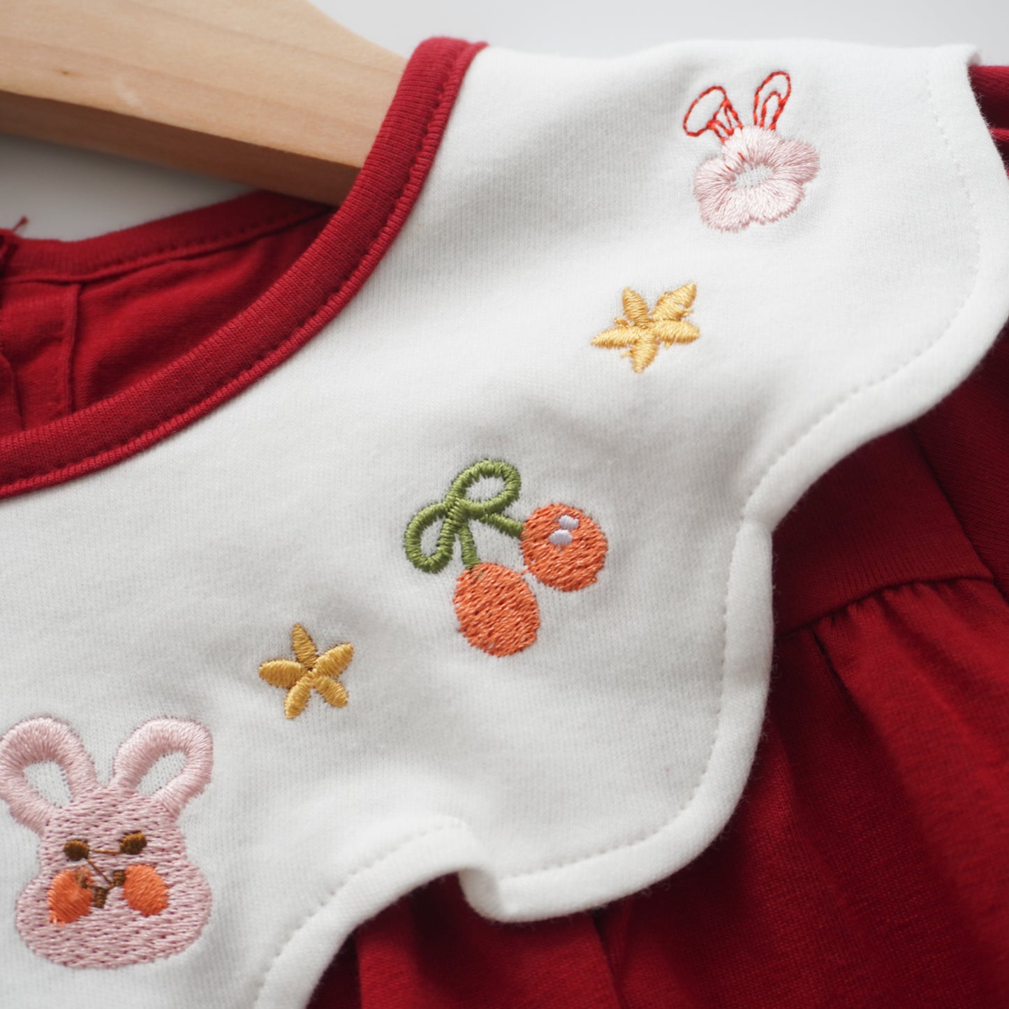 Cherry Bunny Collar Romper