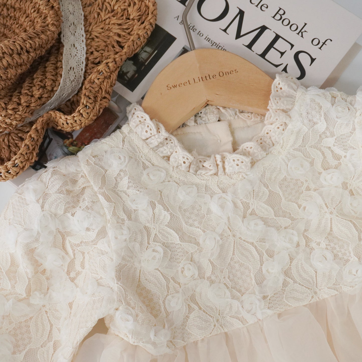 Autumn Lace Baby Romper (Size 80)