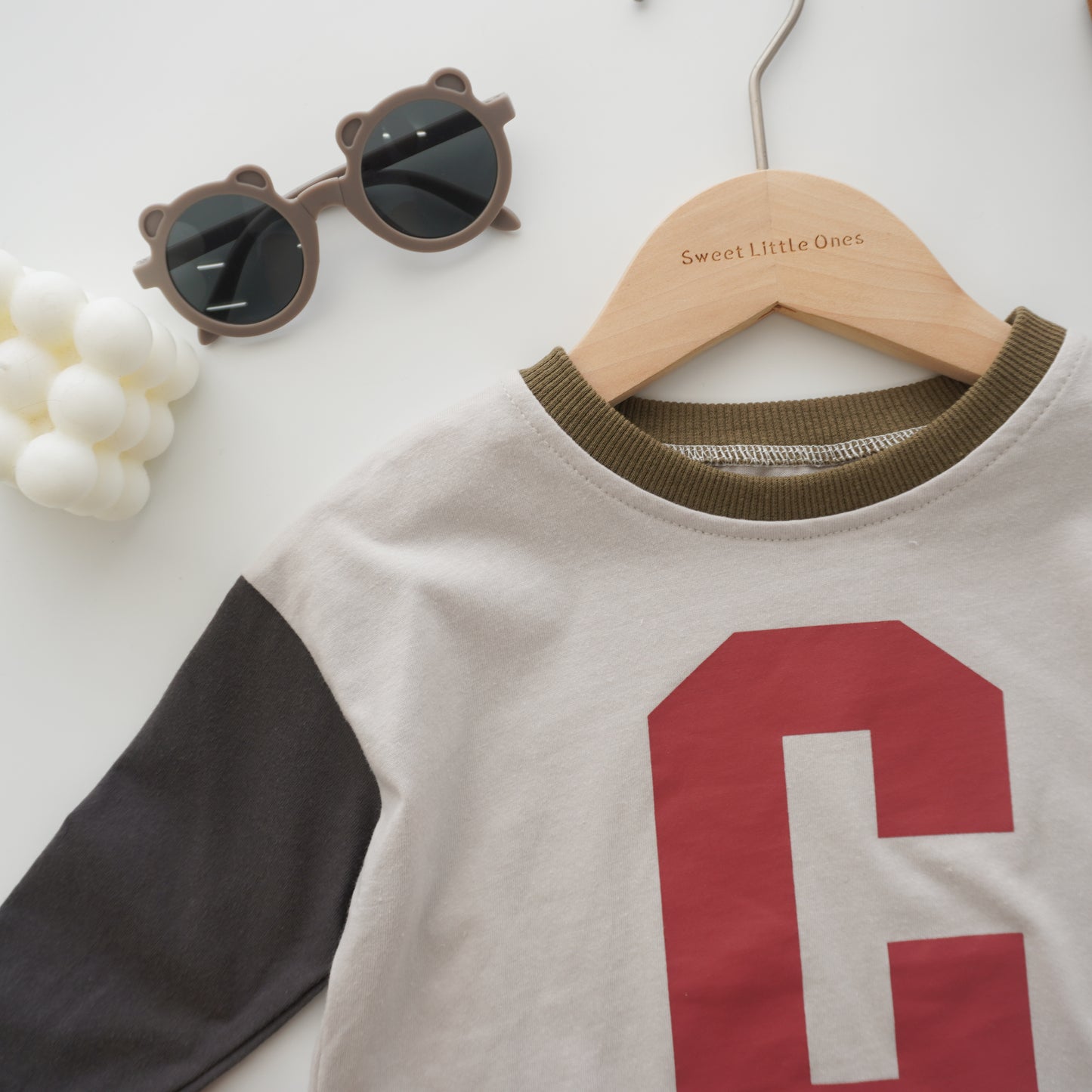Bold "C" Baseball Tee (Red C Size 73&90, Blue C Size 73&80)