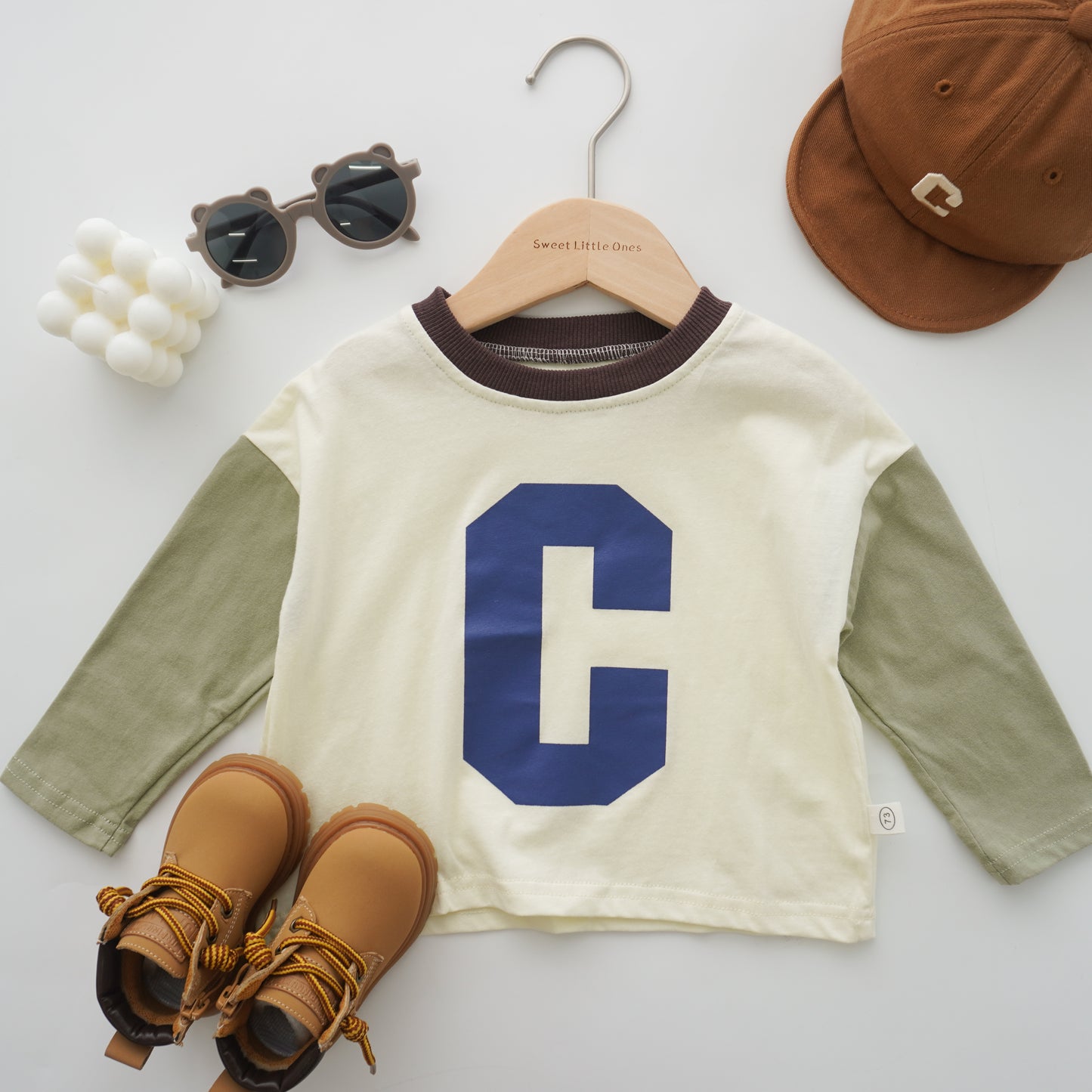 Bold "C" Baseball Tee (Red C Size 73&90, Blue C Size 73&80)