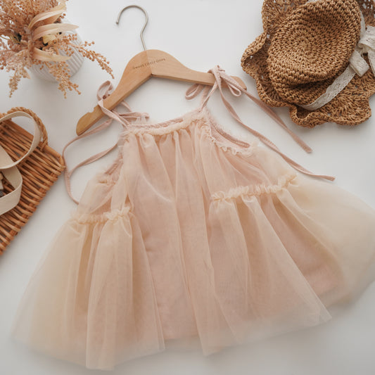 Self-tie Mesh Mini Mesh Dress (Greyish Blue Size 73)