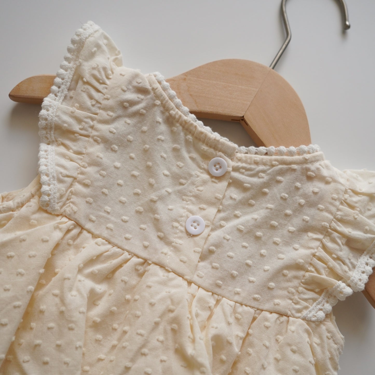 Summer Plain Beige Romper