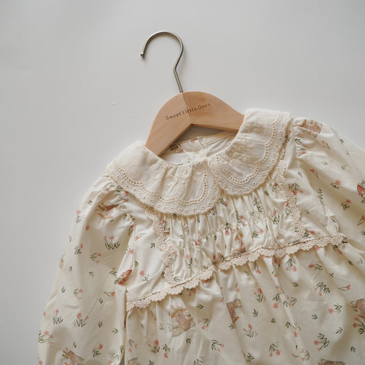 Summer Rabbit Long Sleeves Dress (Size 73)