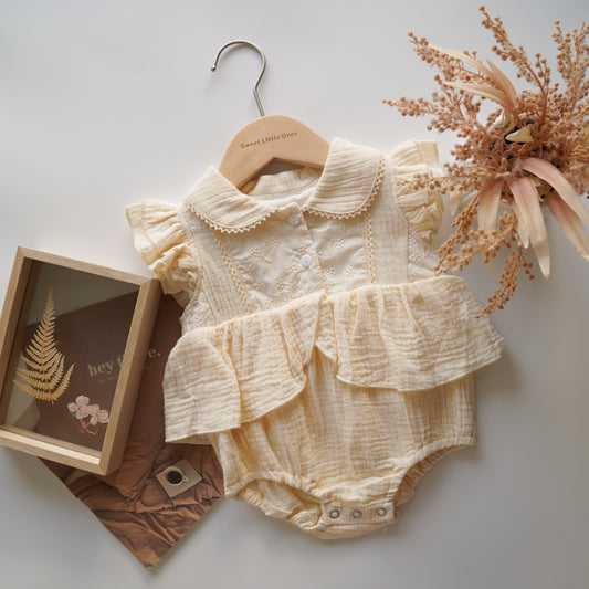 Daily Ruffled Sleeves Romper