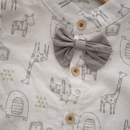 Zoo Bowtie Two Pieces Set