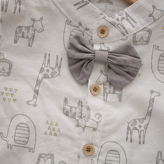 Zoo Bowtie Two Pieces Set