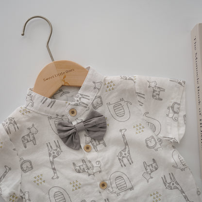 Zoo Bowtie Two Pieces Set