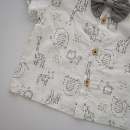 Zoo Bowtie Two Pieces Set