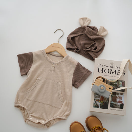 Daily Brown Romper with Hat