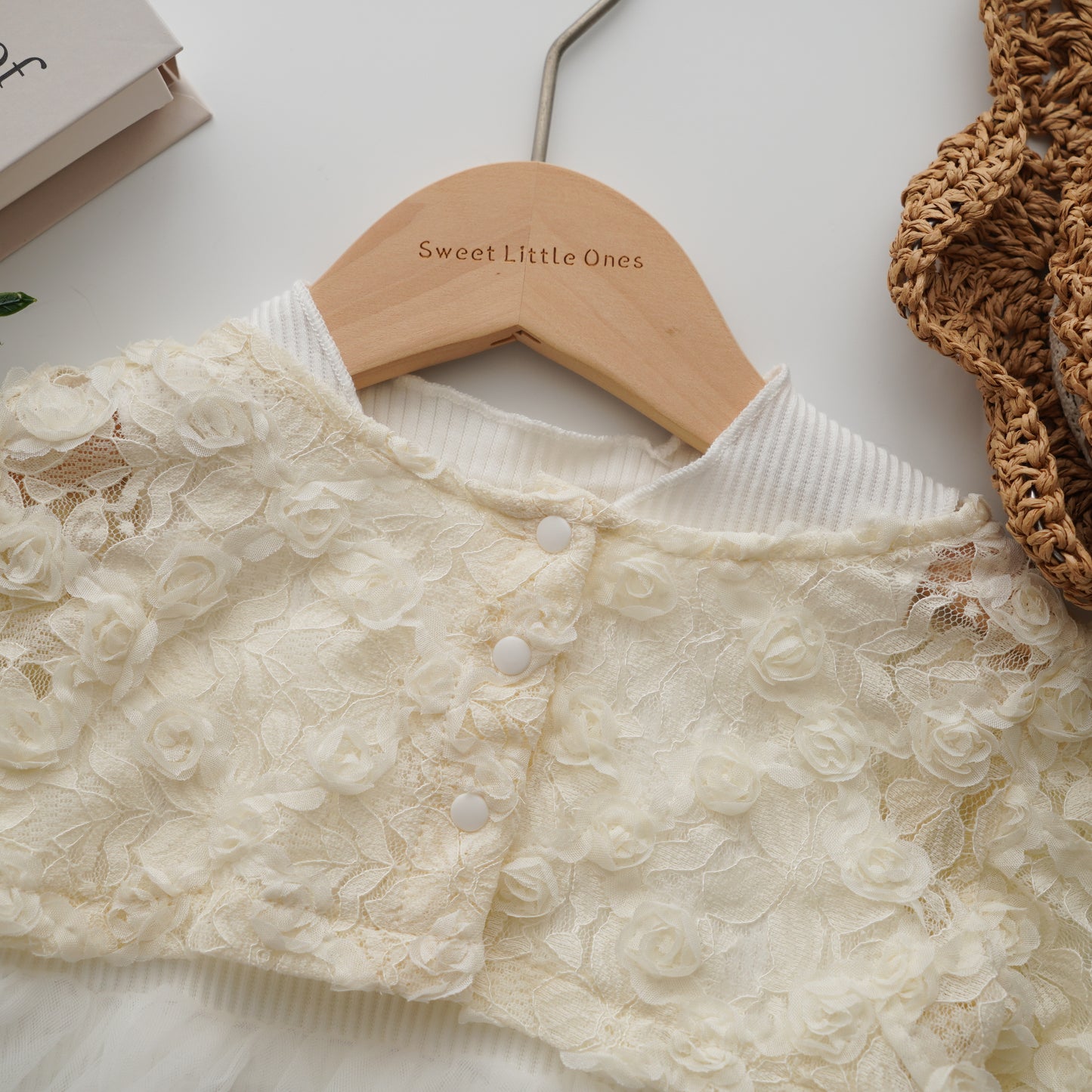 Basic Romper with Lacey Outer Set