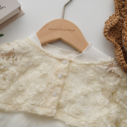 Basic Romper with Lacey Outer Set