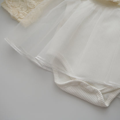 Basic Romper with Lacey Outer Set