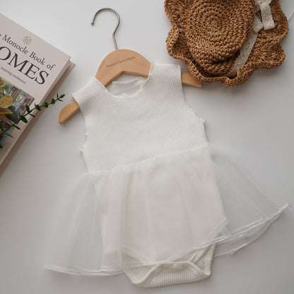Basic Romper with Lacey Outer Set