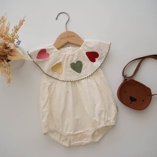 Love Shape Collar Romper