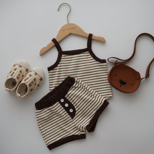 Brown Line Two Pieces Set
