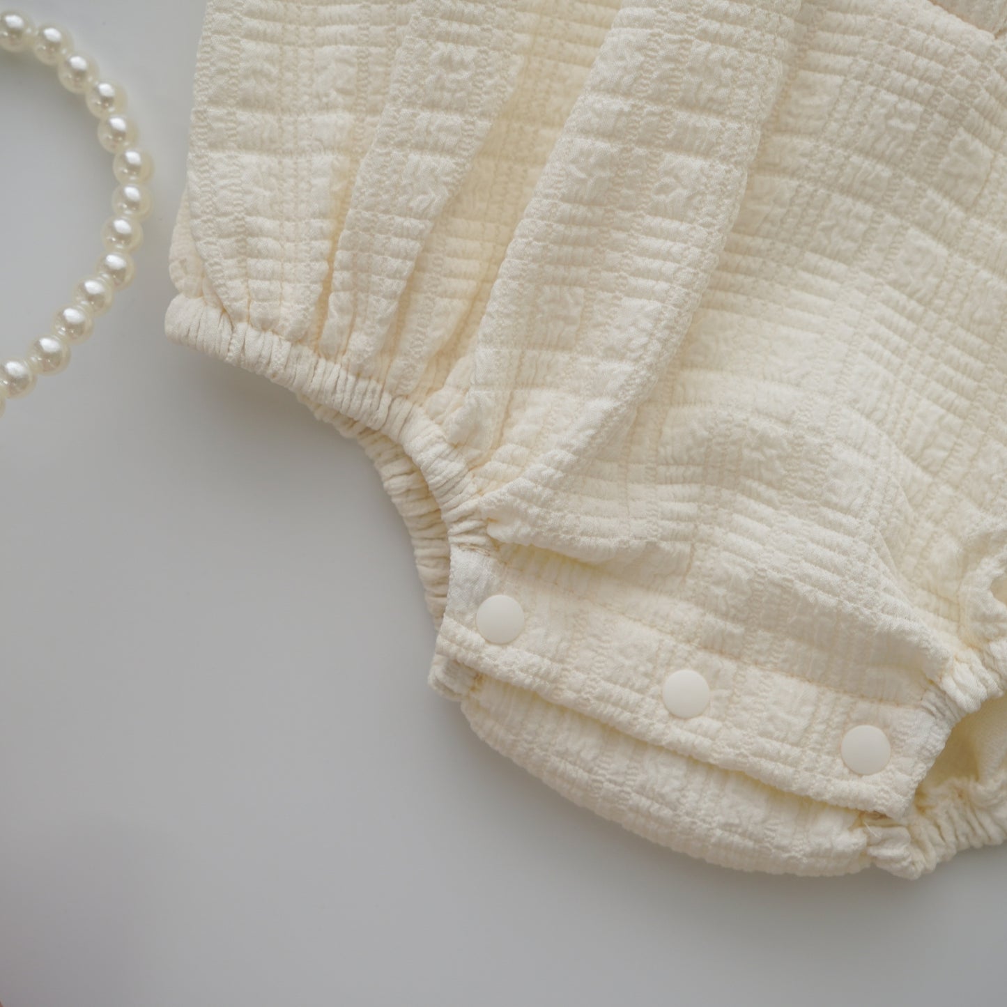 Basic Plain Buttoned Romper (Size 66)