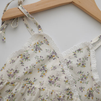 Adjustable Floral Print Romper (Size 66)