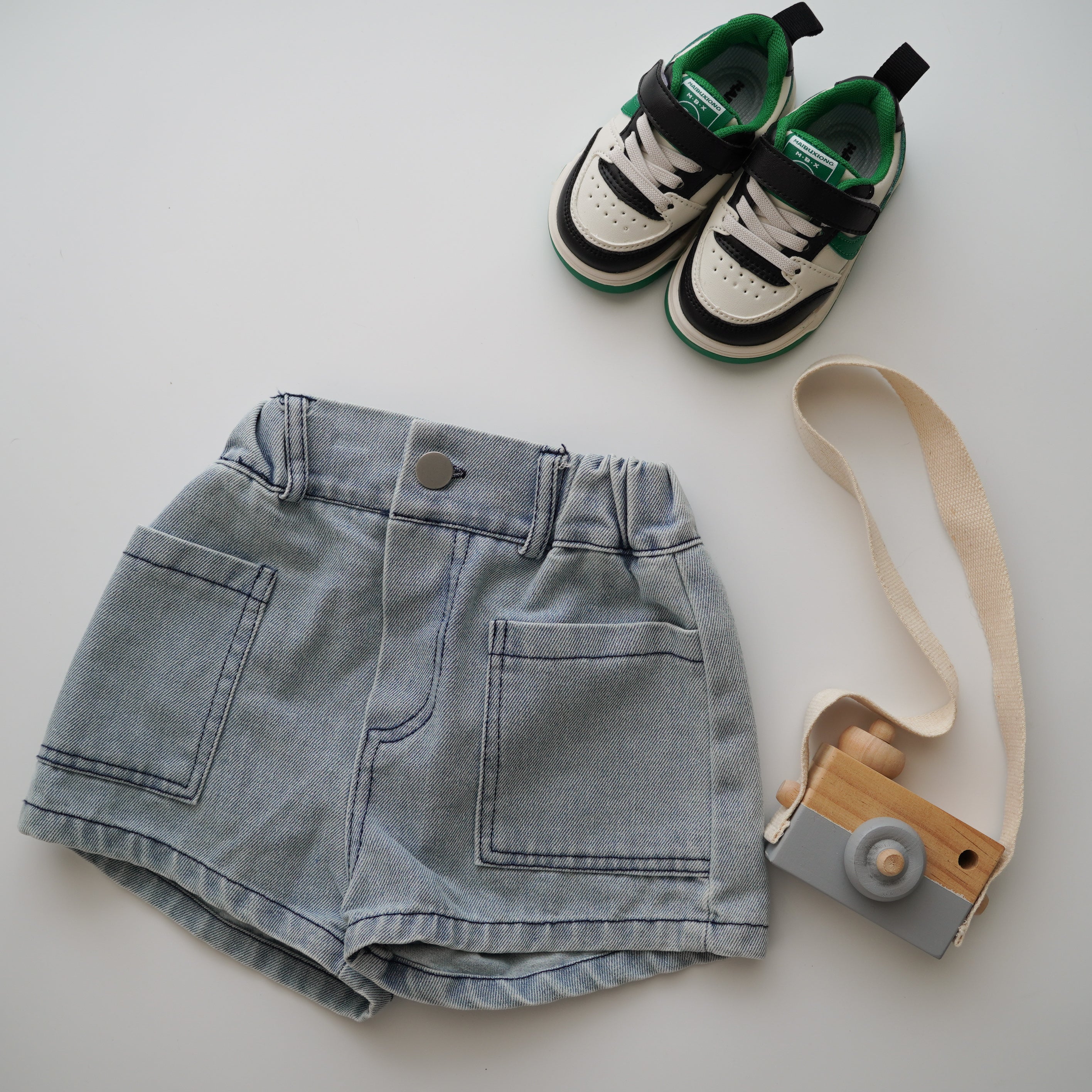 Side Pocket Casual Denim Pants (Size 130)