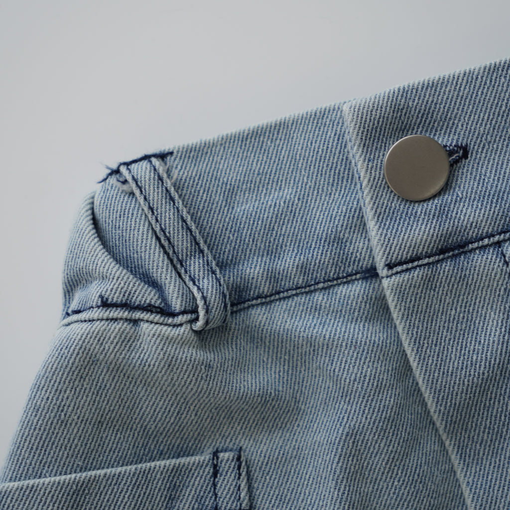 Side Pocket Casual Denim Pants (Size 130)