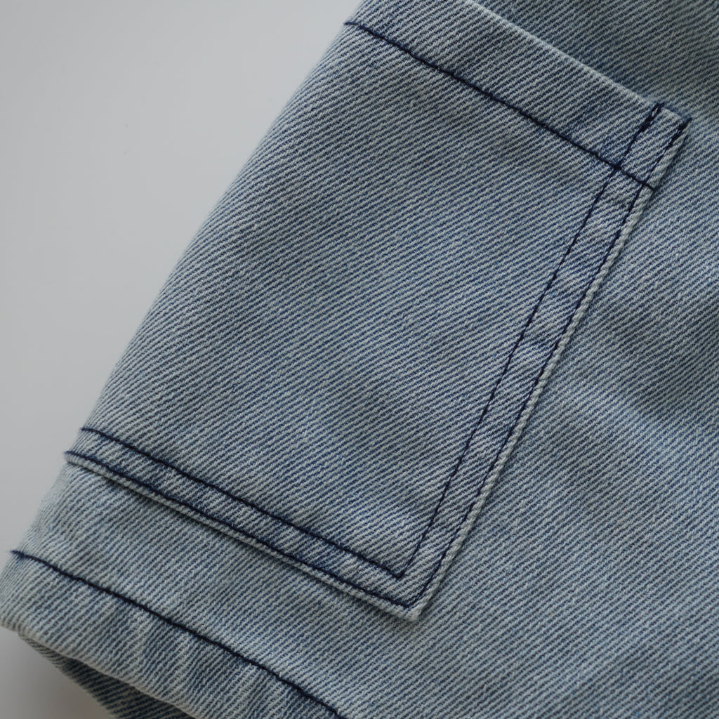 Side Pocket Casual Denim Pants (Size 130)